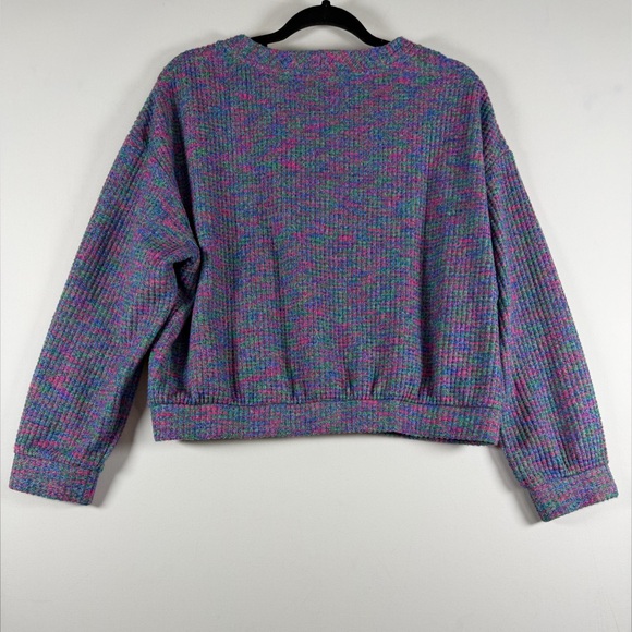 Women's V-Neck Button-Front Cardigan - Wild Fable™ Purple Abstract XS - Picture 10 of 11